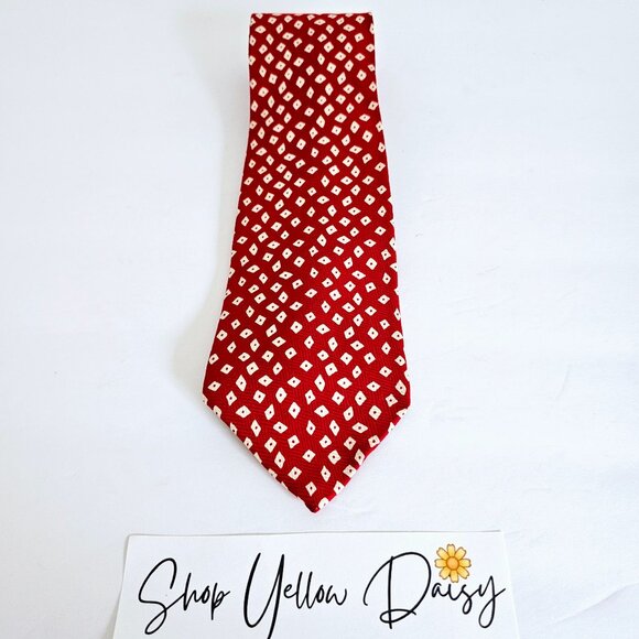 Lauren Ralph Lauren Mens‎ Red Silk Tie~T177.3 - Picture 1 of 5